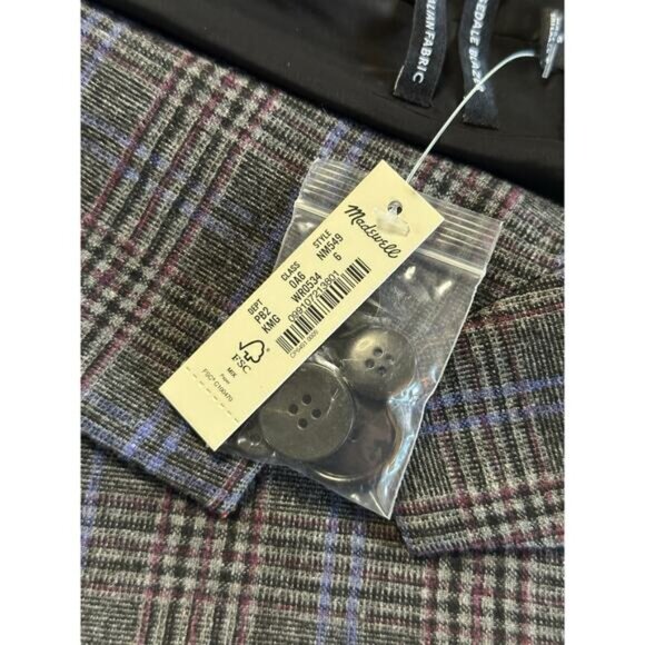 NWT Madewell The Rosedale Blazer in Plaid Size 6 - Picture 3 of 9